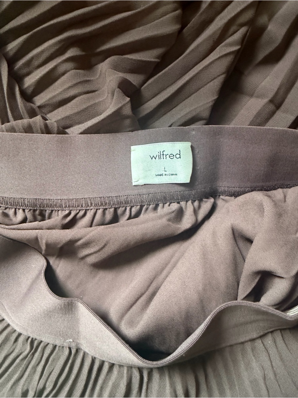 Wilfred Pleated Midi Skirt in Chocolate Brown - Picture 3 of 5
